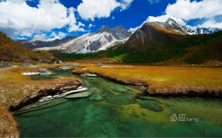 Majestic Mountains - nature, water, mountains, scenic