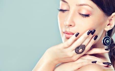 charming face - ring, beauty, makeup, charming