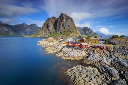 Summer - houses, mountagne, summer, photo, sea