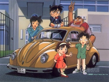 Detective Conan - genta, mitsuhiko, conan edogawa, ayumi, ran mouri, detective conan