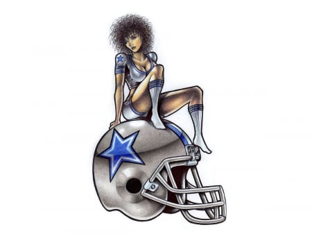 Dallas Cowgirl - girls, sports, women, style, dallas, westerns, female, cowgirls, drawing, entertainment, art, cowboys, football