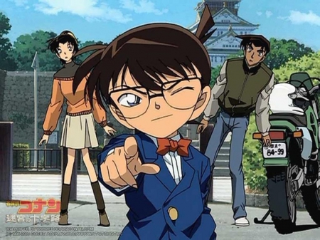 Detective Conan - Cute, Detective Conan, Female, Conan Edogawa, Male, Kazuha, Hattori Heiji, Megane