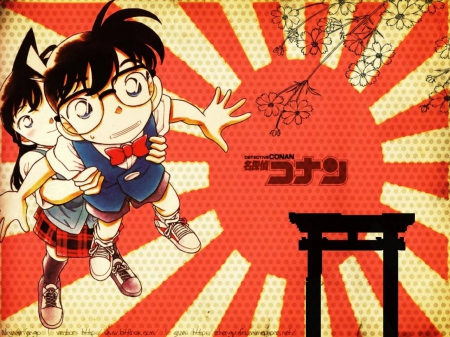 Conan & Ran - japan, conan edogawa, cute, ran mouri, detective conan