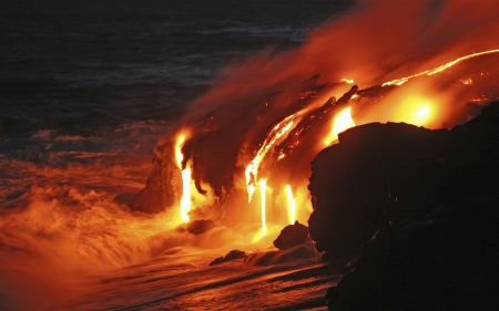 Volcanic Ocean - Ocean, Forces of Nature, Volcanoes, Nature