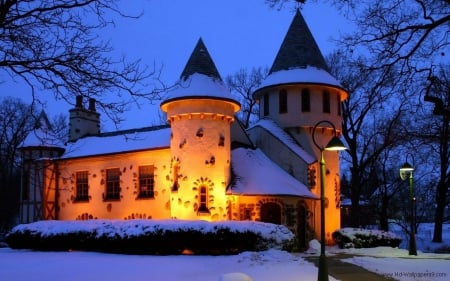 Beautiful House - snow, winter, houses, architecture