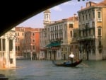 View of Venice from under Bridge