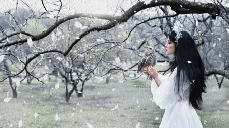 Bride - bride, lady, trees, model