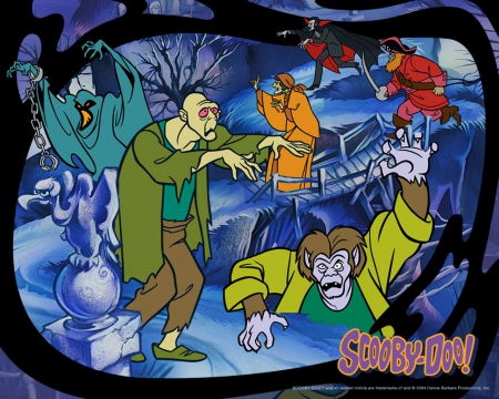 scooby doo - werewolf, frankenstien, pirate, dracula