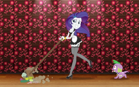 French Maid Rarity - friendship is magic, my little pony, tv series, rarity, spike, equestria girls, cartoons, maid, cute