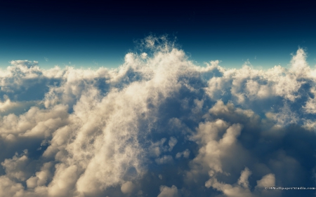 blue sky above - cloud, sky, nature, blue