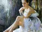 Painting-beautiful girl-