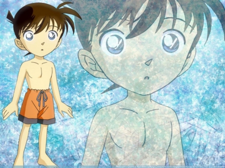 Conan Edogawa - Cute, Detective Conan, Aqua, Conan Edogawa, Boy, Swimsuit, Male