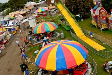 Fair From Above - fair rides, good time, county fair, fun park, fair from above