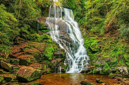 Eastahoe falls - nature, waterfall, beautiful, north carolina