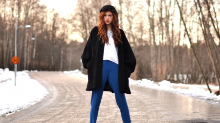 Ebba Zingmark - Swedish model, II - ebba zingmark, models, sweden, snow