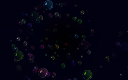 Bubbles - rainbow, pink, black, bubbles, blue, green