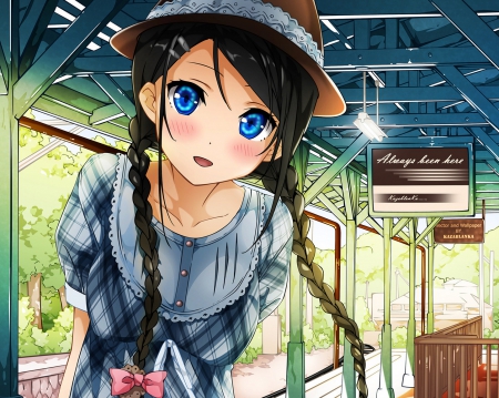 Little Girl - anime, girl, pretty, blue