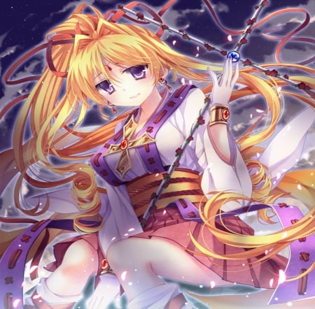 Kamikaze Kaitou Jeanne - girl, pretty, magic, mahou shoujo, anime, long hair, jeanne, cute