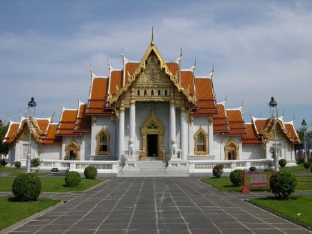 Wat Benchamabophit, Thailand - impressive buildings, beautiful buildings, thailand, architecture, buildings