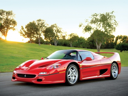 ferrari f50 - italian, ferrari, f50, red