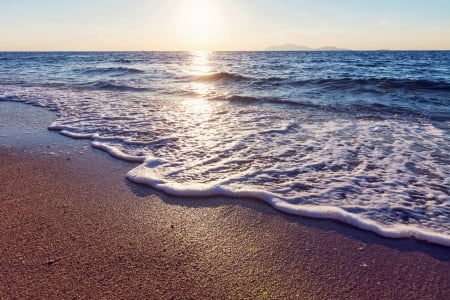 Sunrise - dawn, beach, sea, sunrise, sand