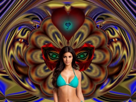 Who Do U Love - eye candy, collage, 3d, fractal, abstract