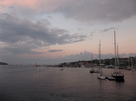 Belfast, Maine - boats, Belfast, Sunset, Maine