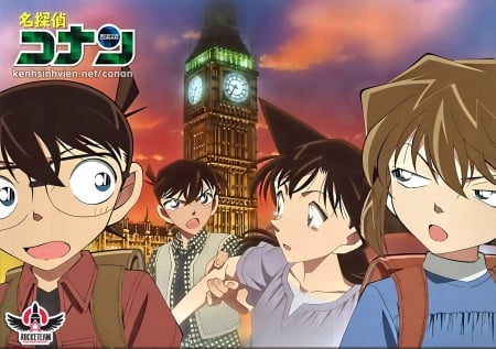 Detective Conan - Cute, Haibara Ai, Female, Shinichi Kudo, Megane, Detective Conan, Conan Edogawa, Ran Mouri, Clock Tower, Male