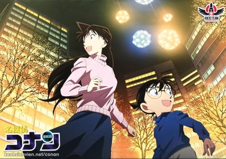 Detective Conan - male, megane, female, conan edogawa, cute, detective conan, ran mouri