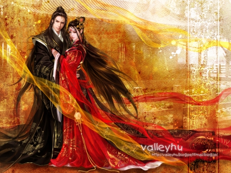 Oriental - oriental, couples, girl, man