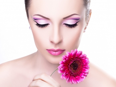 Beauty - beauty, flower, lady, gerbera