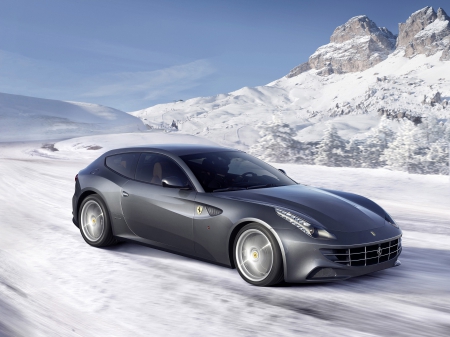 ferrari ff - italian, ferrari, coupe, grey