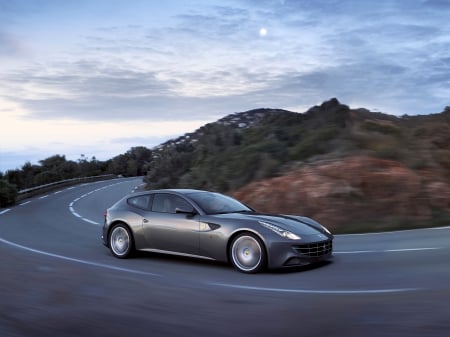 ferrari ff - italian, ferrari, coupe, grey