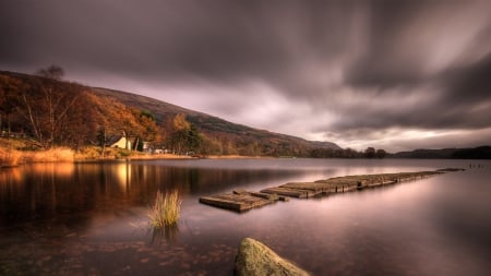 Lake Scene 1 - water, scenery, photography, landscape, photo, wide screen, nature, lake, waterscape