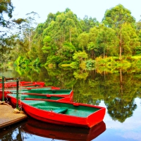 Boats on river