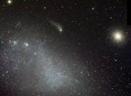 Cloud, Clusters and Comet Siding Spring - space, fun, comet, stars, cool, galaxy