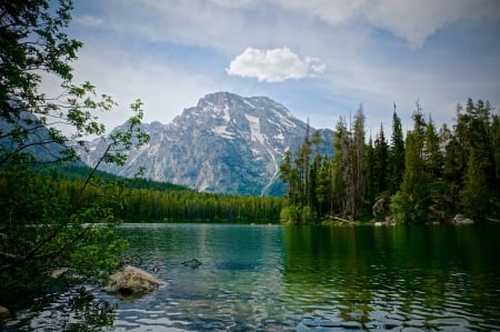 mountain lake - nature, fun, lake, cool, mountain, forest