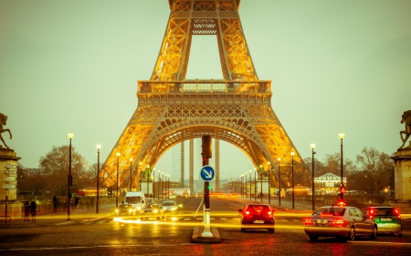 City of Paris at Night - paris, france, monuments, architecture, eiffel tower