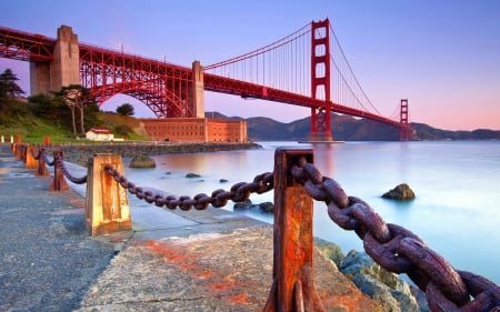 View of Golden Gate Bridge in San Francisco