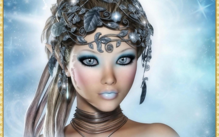 fantasy girl - wearing, beauty, girl, makeup