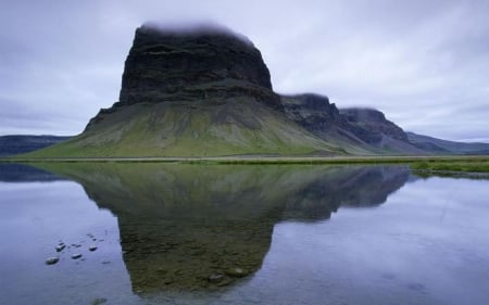 Nordic landscapes II. - Norway, water, se, fog, Nordic, landscape, scene, HD, ocean, reflection, mountain, nature, North, mist, rocks, wallpaper