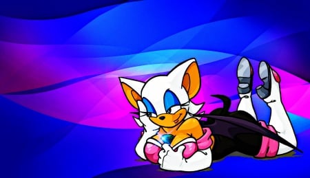 Rouge with an Emerald - sega, bats, rouge the bat, video games, sonic the hedgehog