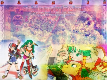 Grandia: Embark on a Journey - playstation, grandia, feena, rpg, justin