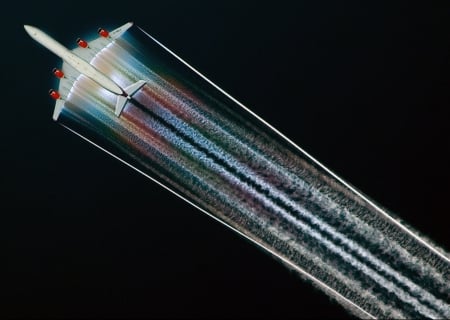 Airbus A340-642 - commercial, A340 642, contrails, Airbus