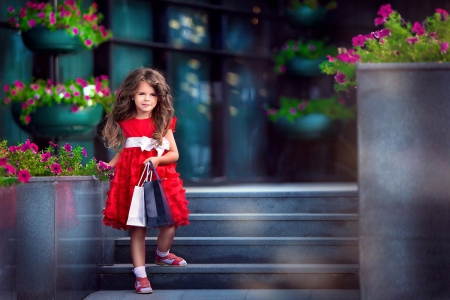 Girl - cute, girl, photography, red