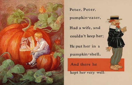 Peter Peter Pumpkin Eater - illustrations, abstract, drawings and paintings, stories, children, 3d and cg, nursery rhymes