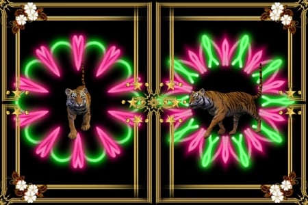 Wild Animals - Frame, Black, Neon, Andrea Klaveringa