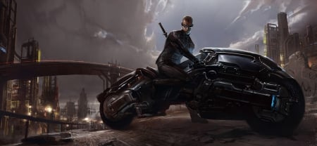 Rider - futuristic, fiction, motor, science