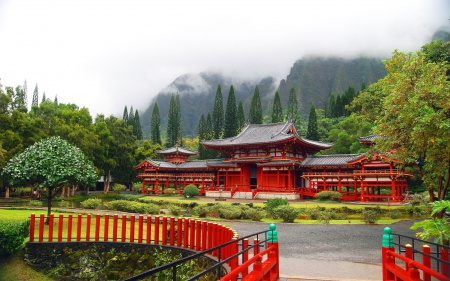 Japanese Pagoda Temple - architecture, japanese, pagoda, temples