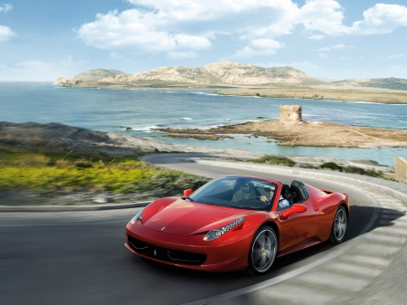 ferrari 458 spider - italian, spider, ferrari, red